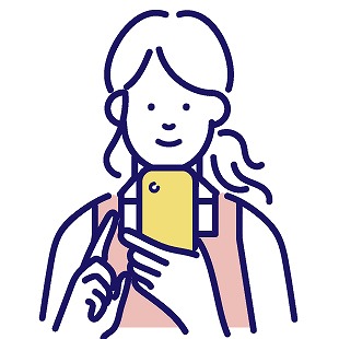 スマホを操作する女性